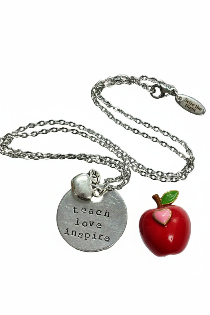Teach Love Inspire - Hand Stamped Necklace