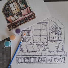Book Nook DIY Painting Art Kit