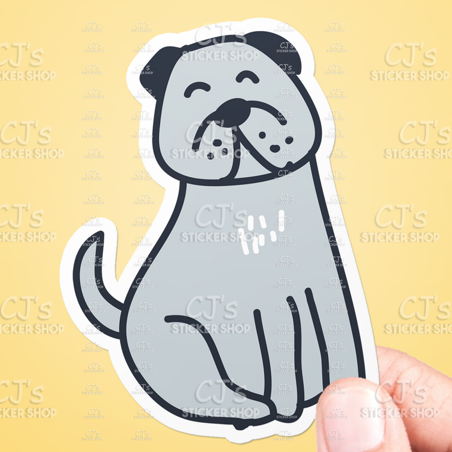 Dog Doodle #3 Sticker Vinyl Decal: 3"