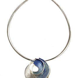 Origin Jewelry - Ocean Wave Pendant, Magnetic Clasp, 18