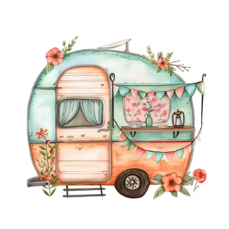 Boho Vintage Camper DIY Painting Art Kit