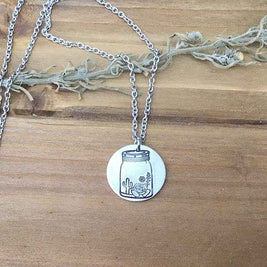 Mason Jar Terrarium pendant necklace