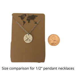 NC state pendant necklace with heart