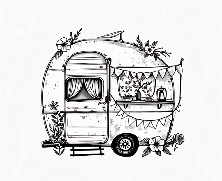 Boho Vintage Camper DIY Painting Art Kit