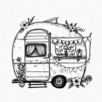 Boho Vintage Camper DIY Painting Art Kit