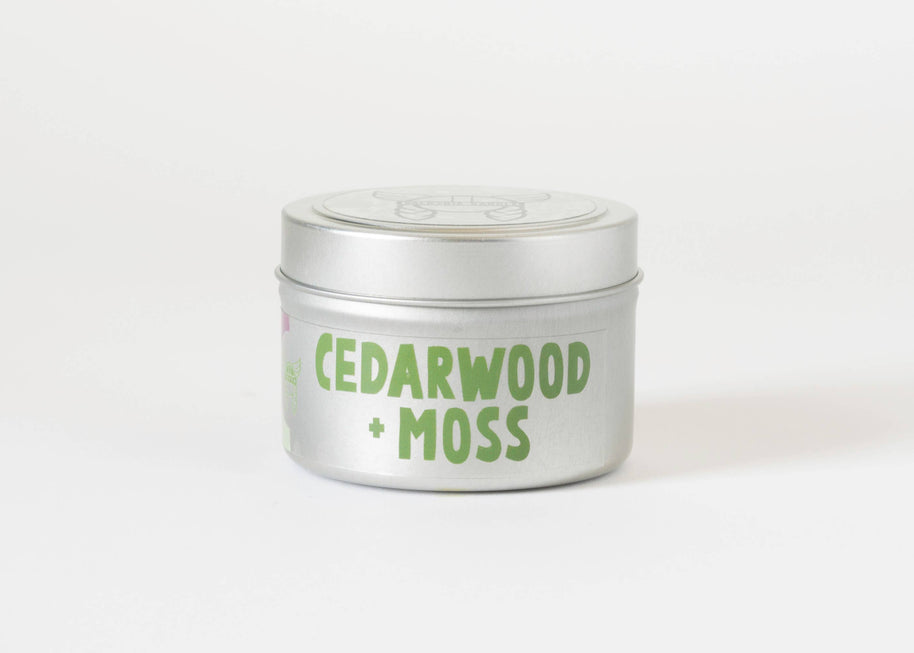 Cedarwood + Moss Candle Tin - THE SILVER RIPPLE