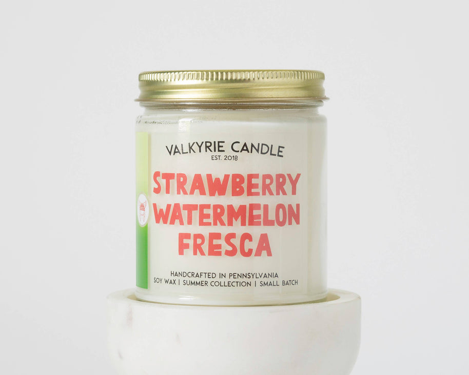 Strawberry Watermelon Fresca Candle | Summer Collection - THE SILVER RIPPLE