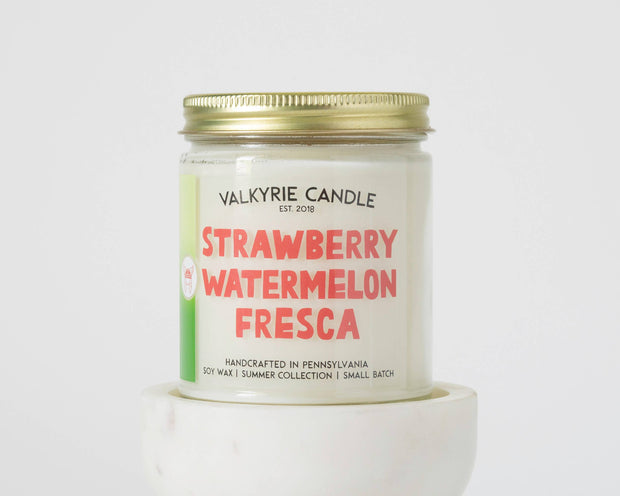 Strawberry Watermelon Fresca Candle | Summer Collection - THE SILVER RIPPLE