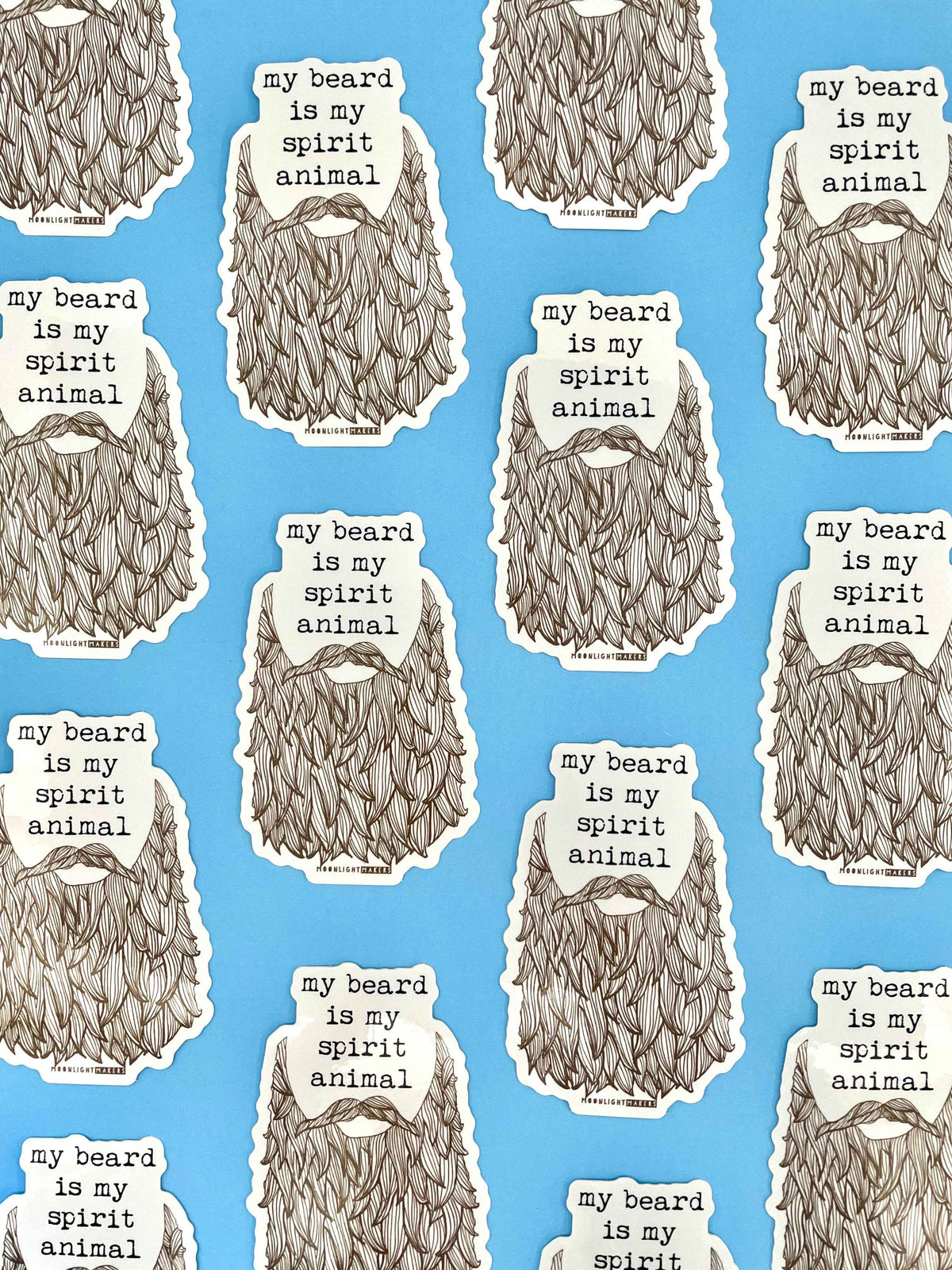 My Beard Is My Spirit Animal - Stickers - CLOSEOUT SALE