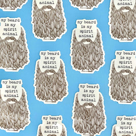 My Beard Is My Spirit Animal - Stickers - CLOSEOUT SALE