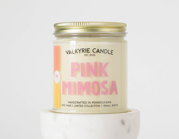 Pink Mimosa Candle - THE SILVER RIPPLE
