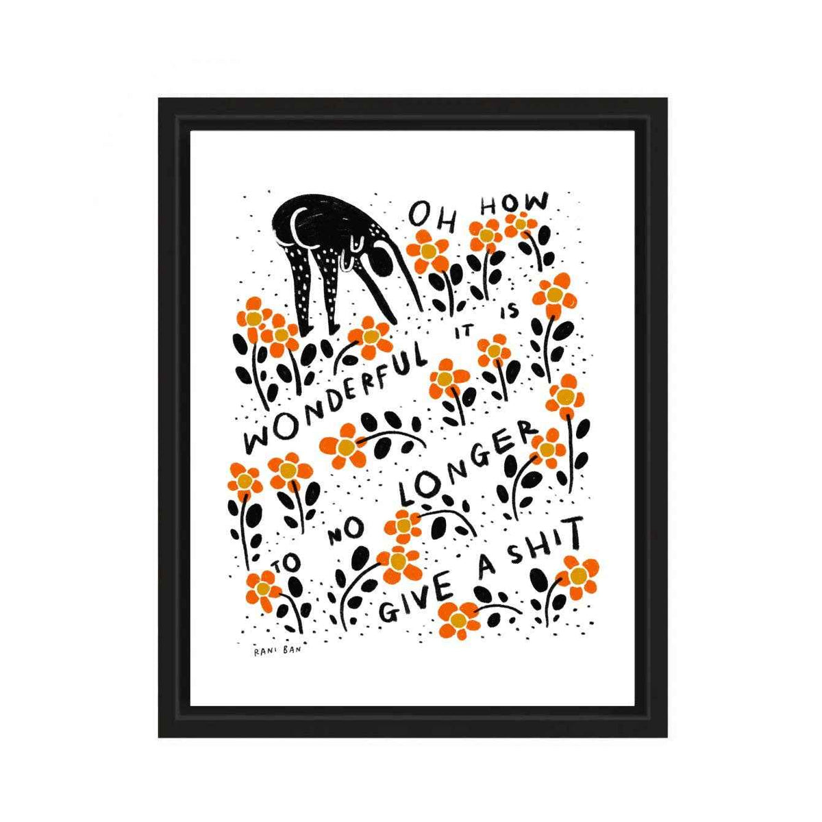 TO NOT GIVE A SHIT Art Print: 8.5x11