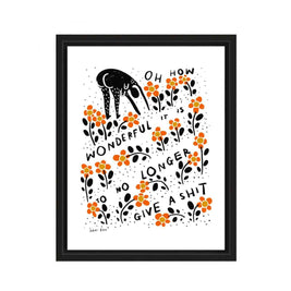 TO NOT GIVE A SHIT Art Print: 8.5x11