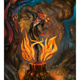 Devil went down to Georgia, art print, fiddle, music