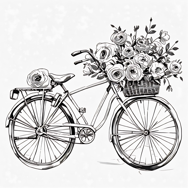 Bike of Roses DIY Painting Art Kit