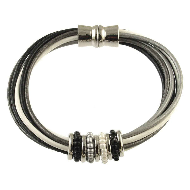 Multi Tone Leather Bracelet