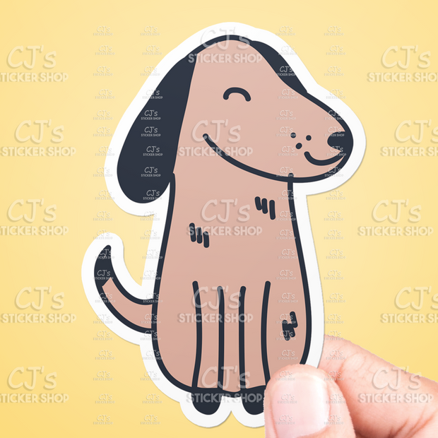 Dog Doodle #5 Sticker Vinyl Decal: 3"