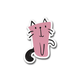 Cat Doodle #3 Cute Sticker Vinyl Decal: 3