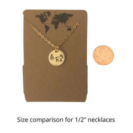 Snowy mountain peaks charm necklace