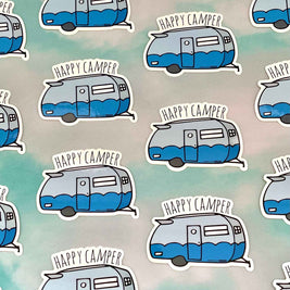 Happy Camper - Stickers - CLOSEOUT SALE