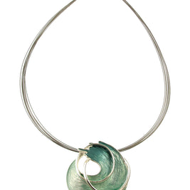 Origin Jewelry - Ocean Wave Pendant, Magnetic Clasp, 18