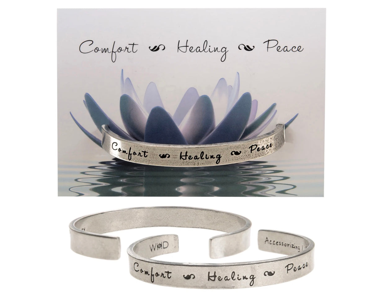 Quotable Cuff - Comfort Healing Peace