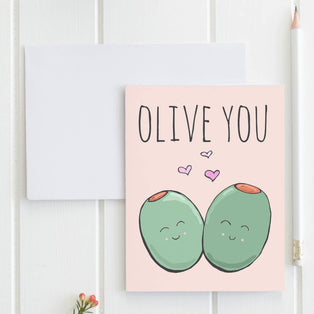 Olive Me Loves Olive You - Sweet Card