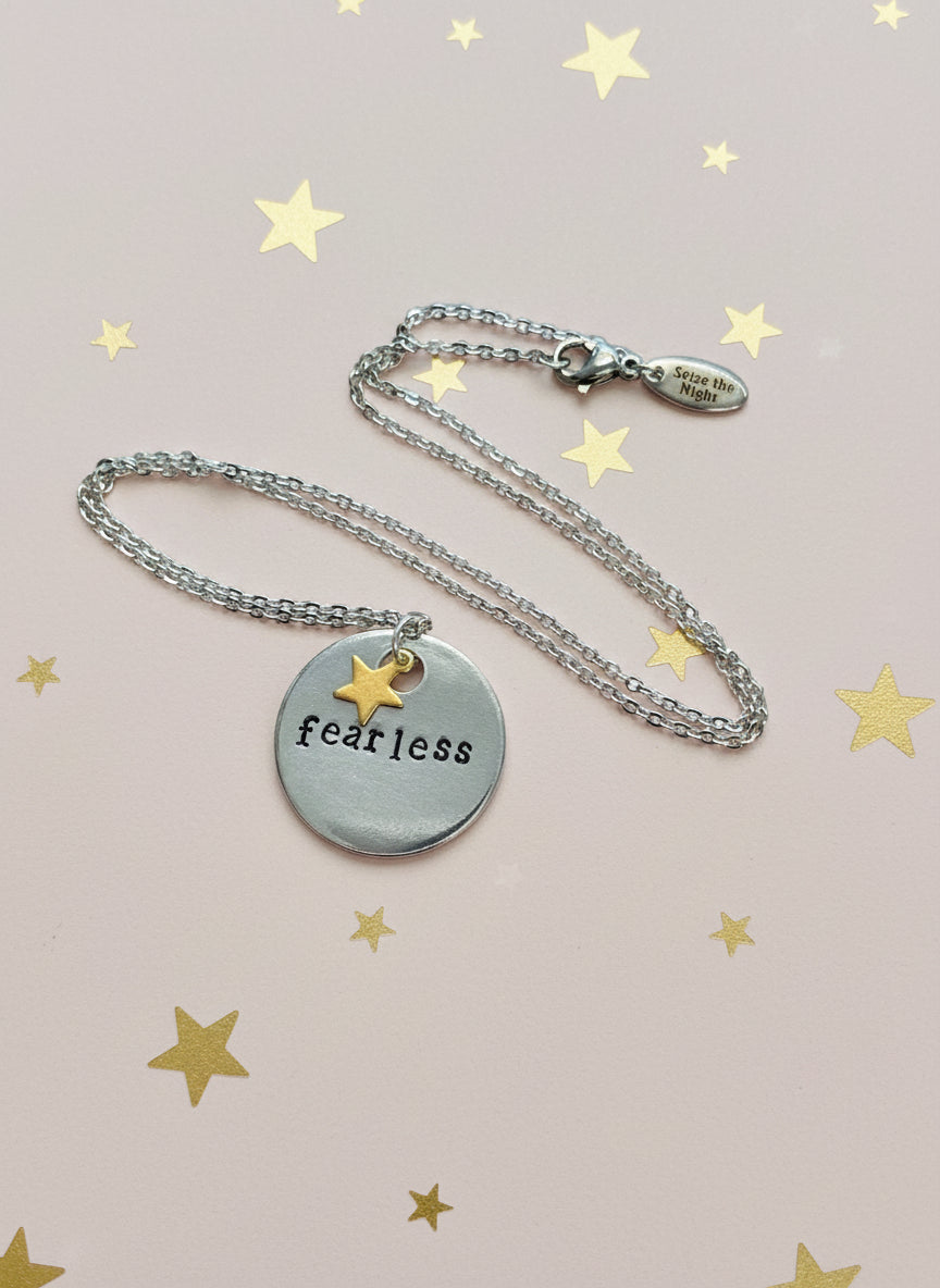 Fearless - Hand Stamped Necklace