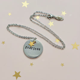 Fearless - Hand Stamped Necklace