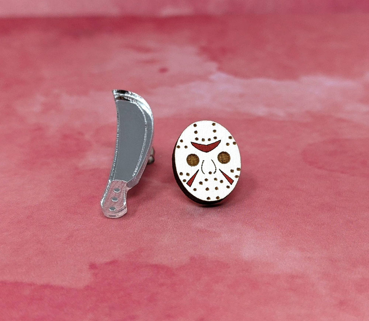 80s Slasher Horror Stud Earrings – Halloween Movie Gift