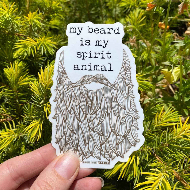 My Beard Is My Spirit Animal - Stickers - CLOSEOUT SALE
