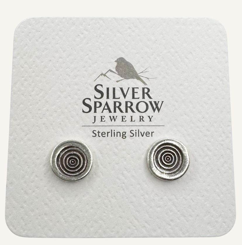 Sterling Silver Ripple Studs - THE SILVER RIPPLE