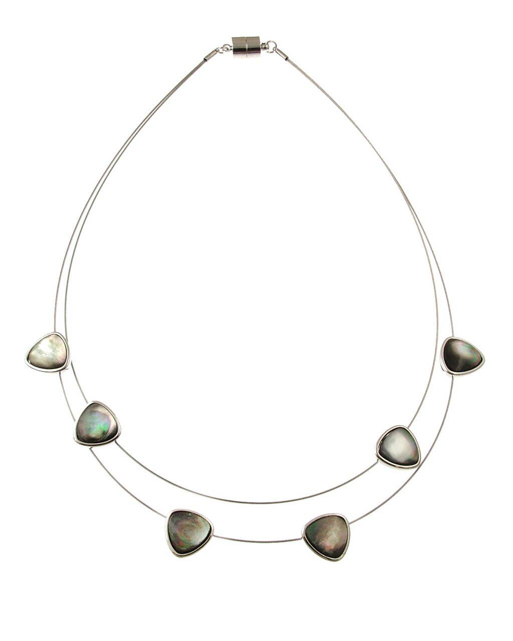 Black Shell Floating Necklace