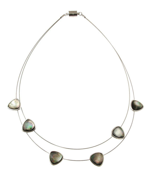 Black Shell Floating Necklace