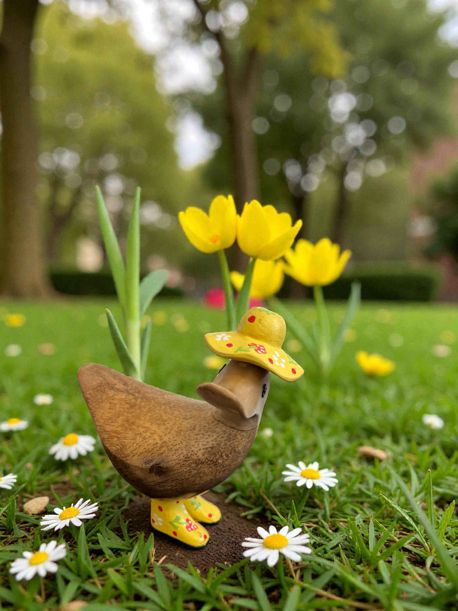 Flower Hat Bamboo Ducky