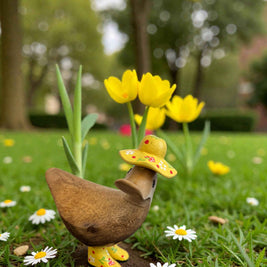Flower Hat Bamboo Ducky