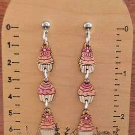 Cupcake Charm Earrings