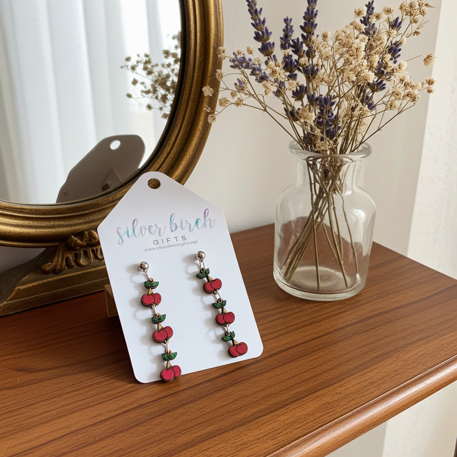 Charming Cherry Dangle Earring